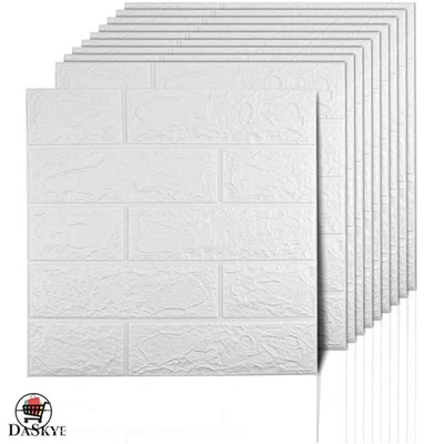 Transform Your Space with 3D Peel and Stick Brick Panels - DIY Interior Decor - Image 1 of 4