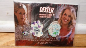 DEXTER SEASON 3 RITA BENNETT DOUBLE COSTUME WARDROBE MATERIAL CARD D3-C9 - Picture 1 of 2
