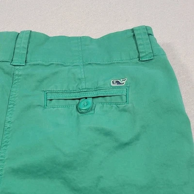 Vineyard Vines Womens Shorts Size 4 Green Mid Rise Chino Preppy Casual Summer - Image 1 of 4