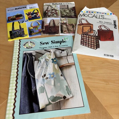 Sewing Patterns Butterick B5267 B4561 McCalls Tote Gooseberry Patch Sew Simple - Image 1 of 4