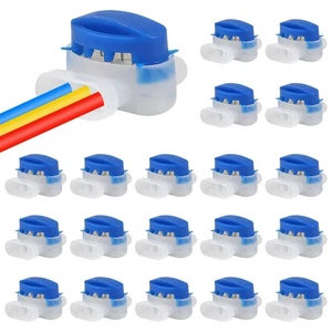 20 piezas conectores de cable de 3 vías cerraduras eléctricas IDC azul + blanco  - Imagen 1 de 7