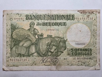 Belgium 50 francs / 10 belgas 1941 - Image 1 of 3