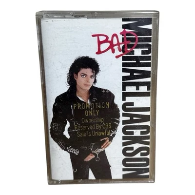 Michael Jackson Bad Cassette Tape Epic 1987 OET 40600 Promotion Only Stamp Foto 1 de 4