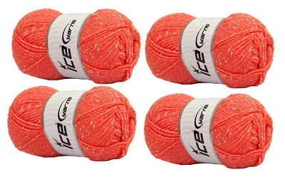 Ice Yarn Natural Baby Orange-4 Skein Bamboo Cotton 67084 Ships from USA New - Image 1 of 4