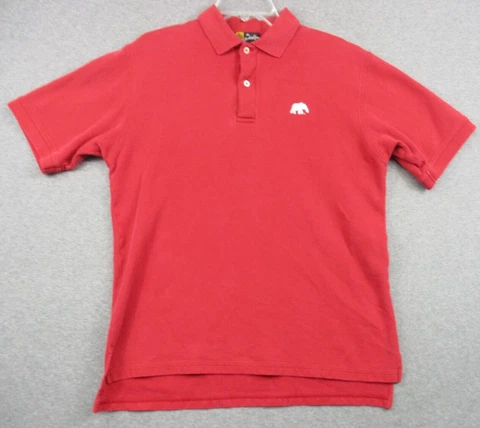 Alabama Polo Shirt Medium Mens Crimson Tide Red The Locker Room Short Sleeve Cover