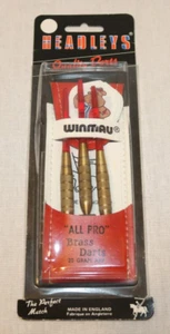 Vintage Headleys WINMAU "ALL PRO" Brass Darts, 20 Gram App, Made in England, New - Picture 1 of 5