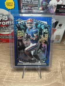 2022 Anthony Richardson Rookie Blue Mojo Leaf Metal Draft No. B-AR1