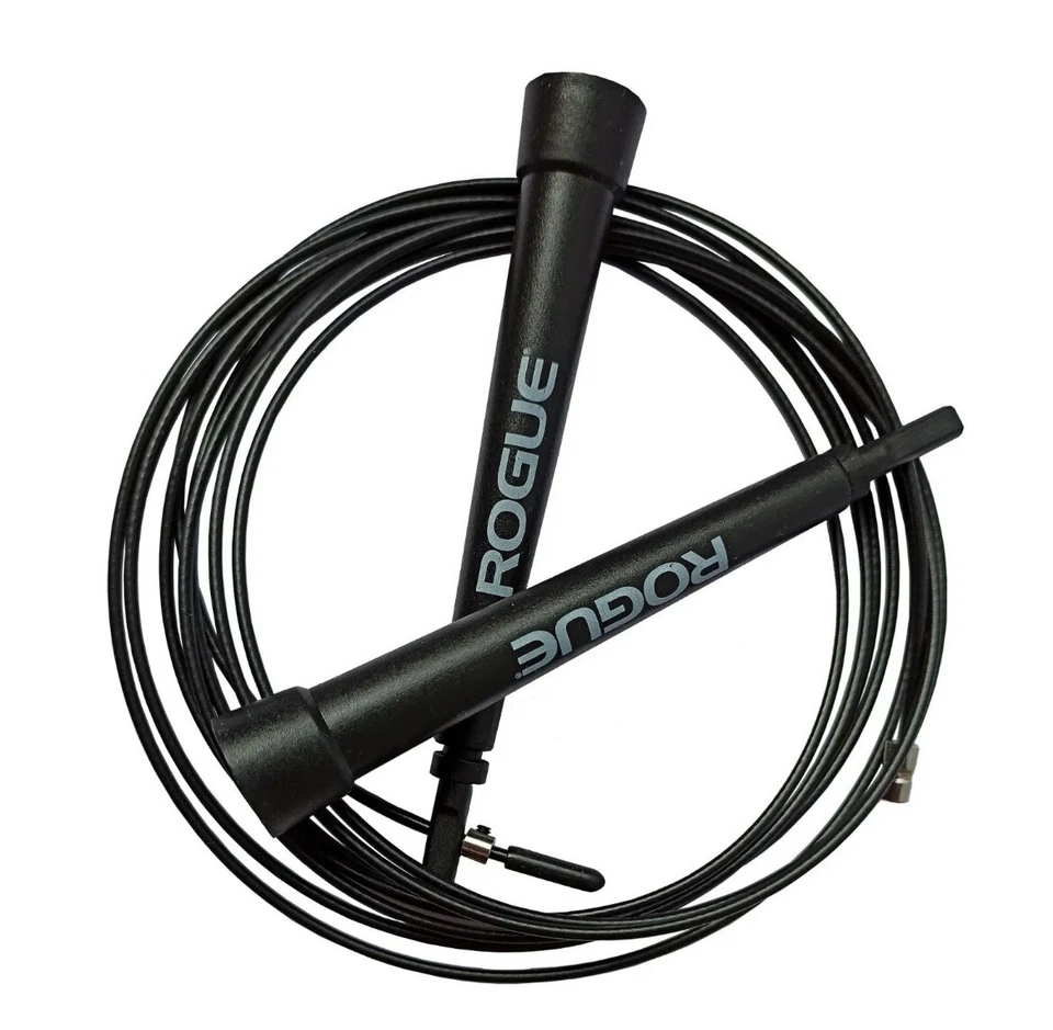 Cuerda de salto de velocidad de cable ajustable Rogue Fitness negra sellada de fábrica nunca usada Foto 1 de 4