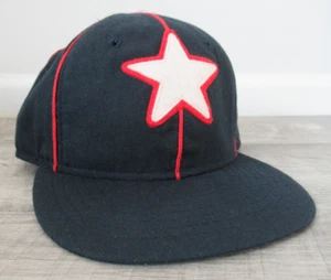 Sombrero ajustado romano vintage de estrellas de Hollywood talla 7 5/8 liga menor banda de cuero de EE. UU. - Imagen 1 de 9