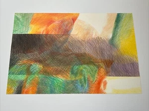 VINTAGE ABSTRACT DRAWING MASTERFUL MODERNIST IMPORTANT WOMAN CUBISM RICHEDA RARE - Picture 1 of 15