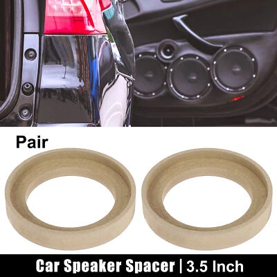 2Pcs for 3.5'' Car Speaker Spacer Mounting Ring Recess Bezel Plate 77mm ID Wood - Изображение 1 из 4