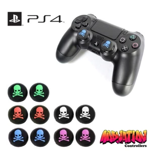 Skull Controller Extra Grips Thumb Sticks Cap Cover Skin For PS5 , PS4 and PS3 - Picture 1 of 6