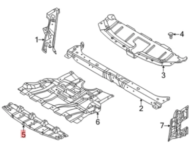 Original OEM 2021-2023 Nissan Rogue - Protector contra salpicaduras delantero - Parte #75892-6RR0A Foto 1 de 4