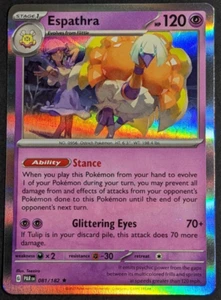 Espathra Holo NM 081/182 Paradox Rift Pokemon Card - Picture 1 of 1