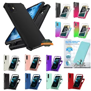 Funda protectora de borde de poliuretano termoplástico híbrido 2 en 1 con marco de parachoques con marco de parachoques para Cricket Magic/AT&T Propel 5G - Imagen 1 de 88