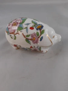 Aynsley Pembroke Pig Trinket Box Fine Bone China 1st Quality British - Picture 1 of 9