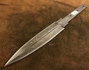 Handmade Knife-Damascus Steel Dagger Blank Blade-Medieval Dagger-Hunting-B208