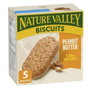 Nature Valley Biscuits, Peanut Butter Breakfast Snacks, 5 bars/box 190g FRESH - Picture 1 of 4