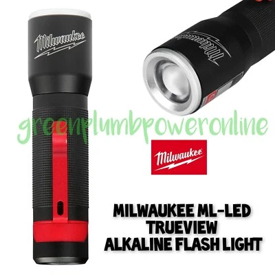 Milwaukee ML-LED Cordless TRUEVIEW 350 Lumen Alkaline Flash Light Torch - Image 1 of 4