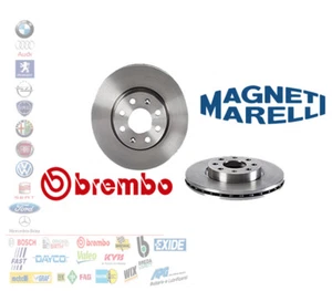 COPPIA DISCHI FRENO ANTERIORI RENAULT MEGANE TWINGO CLIO 19 KANGOO CLIO 09580224 - Foto 1 di 3