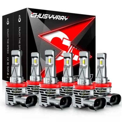 For Toyota Tacoma 2016-2021 LED Headlight High Low Beam Fog Light Bulb Kit 6000K - Image 1 of 4