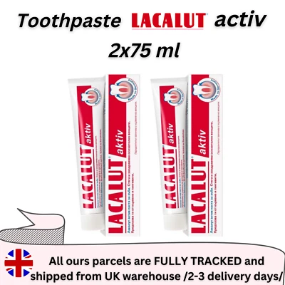 LACALUT Activ 2x75ml Toothpaste Stop Bleeding Gums Prevents Periodontists