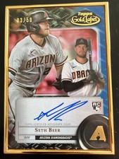 2022 Topps Gold Label Seth Beer Gold Framed Auto Diamondbacks BLUE /50