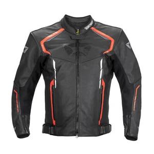 Cortech Chicane Leather Jacket MED Black/Red 8980-2101-05 - Picture 1 of 1