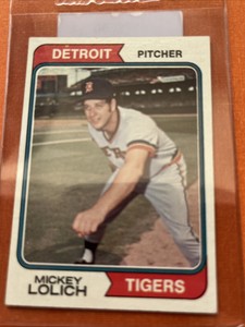 1974 TOPPS BASEBALL 9 MICKEY LOLICH TIGERS NM/MT Snow White