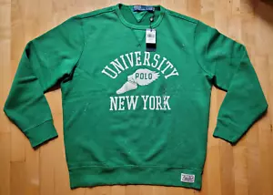 Polo Ralph Lauren Herren XL Green Wing Sneaker Fleece Washed Sweatshirt Pullover - Bild 1 von 16