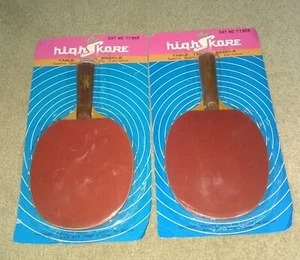 2 palette da ping pong vintage ad alto punteggio tavolo paddle da tennis nuove vecchie stock - Foto 1 di 2