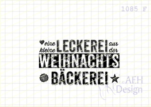 AEH Design Gummistempel 1085F - leckerei aus der Weihnachtsbäckerei Stern Herz - Bild 1 von 1