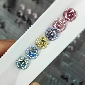 5mm~9mm 100 Face Bird's Nest Cut Round Moissanite Stone VVS Color Loose Gemstone - Picture 1 of 26