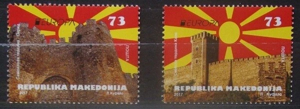 MACEDONIA 2017 EUROPA Castillos Skopje y Ohrid MNH Foto 1 de 1