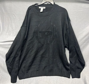 PHAT FARM Sweater Pullover Logo Mock Neck Wool Blend Mens Size 3XL Heavy - Picture 1 of 8