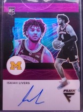 2021 Chronicles Draft Picks Isaiah Livers Purple Flux Rookie Auto RC #09/25