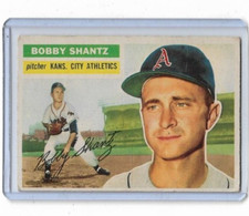 BOBBY SHANTZ 1956 Topps Baseball Vintage Card #261 ATHLETICS - Good