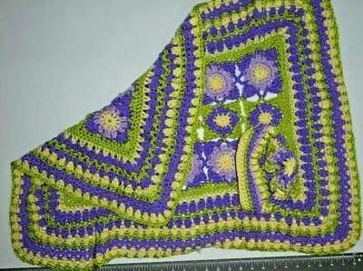 Nueva manta y sombrero floral de recepción cuna bebé prematuro hecho a mano a ganchillo Foto 1 de 4