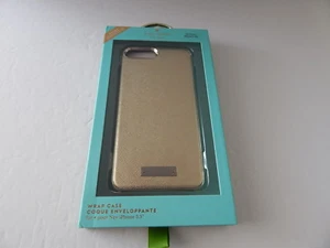 Funda envolvente Kate Spade para iPhone 8 Plus iPhone 7/6/6s Plus Saffiano dorada nueva - Imagen 1 de 9