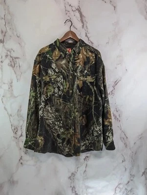 X Scent Shirt Mens XL Camo Blocker Woodland Button Hunting Mossy Oak Break Up  - Image 1 of 4