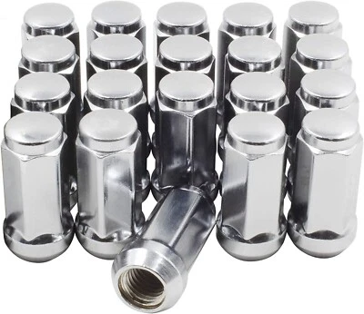 20pc Lug Nut Set 1.75" Bulge Acorn 9/16-18 Chrome Dodge Ram 1500 Durango Dakota - Image 1 of 4