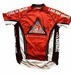 Primal Red Rider I Ride With Diabetes Cycling Bike Jersey Mens Medium TourdeCure - Picture 1 of 13