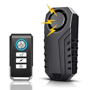 Loud 113dB Wireless Motorcycle Bike Alarm Anti-Theft Vibration w/ Remote Control - Picture 1 of 18