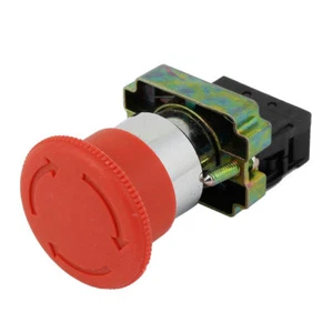 22mm NC Red Mushroom Emergency Stop Push Button Switch 600V 10A XB2-BS542 - Picture 1 of 1