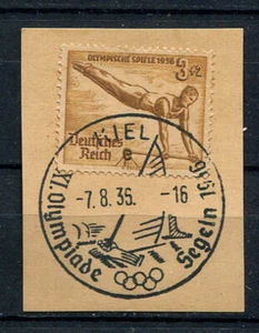 German Reich WW II : Interesting fancy cancel from 1936 - Kiel - Picture 1 of 1
