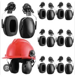 Lot Of 8 Hard Hat Mounted Ear Muffs Helmet Hearing Protection - Picture 1 of 2