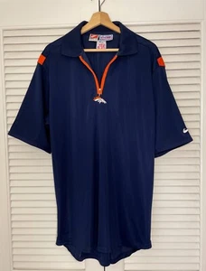 Vintage Nike Pro Line Denver Broncos NFL Coaches Polo Shirt Size XL - Picture 1 of 7