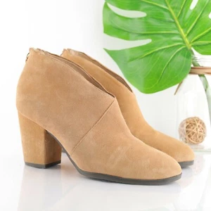 Dr. Scholl's Women's All Good Boot Size 9 Camel Tan Suede Block Heel Boho Bootie - Picture 1 of 12