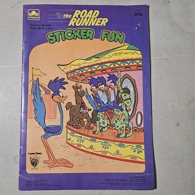 Vintage 1981 Road Runner Golden Sticker Book Unused NOS All Stickers Included Foto 1 de 4