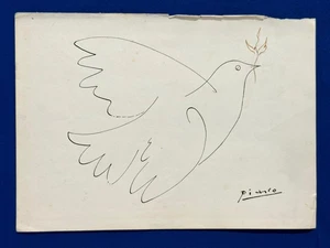 Pablo Picasso (Handmade) Drawing on antique paper Signed and Sealed. - Picture 1 of 2